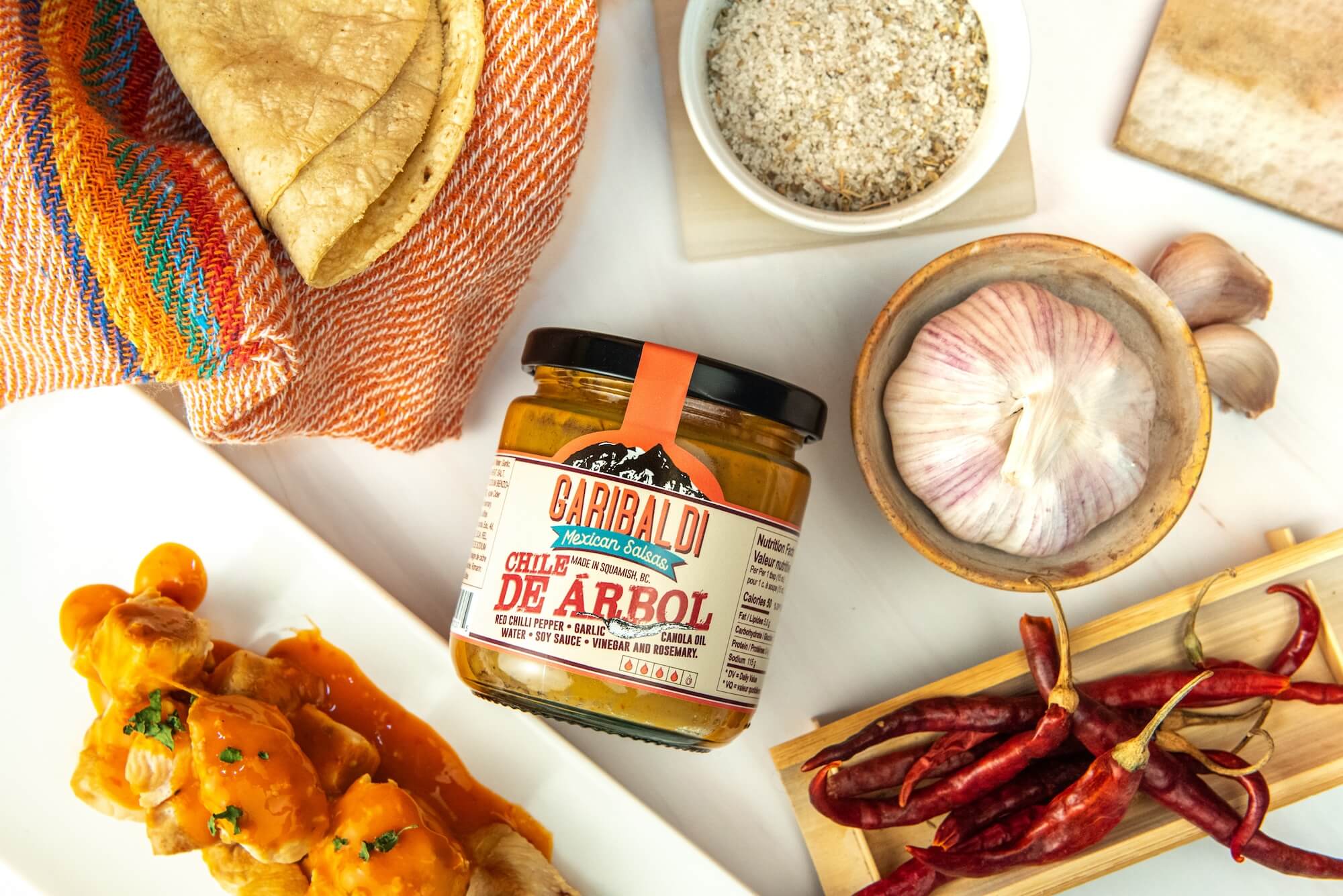 salsa with ingredients