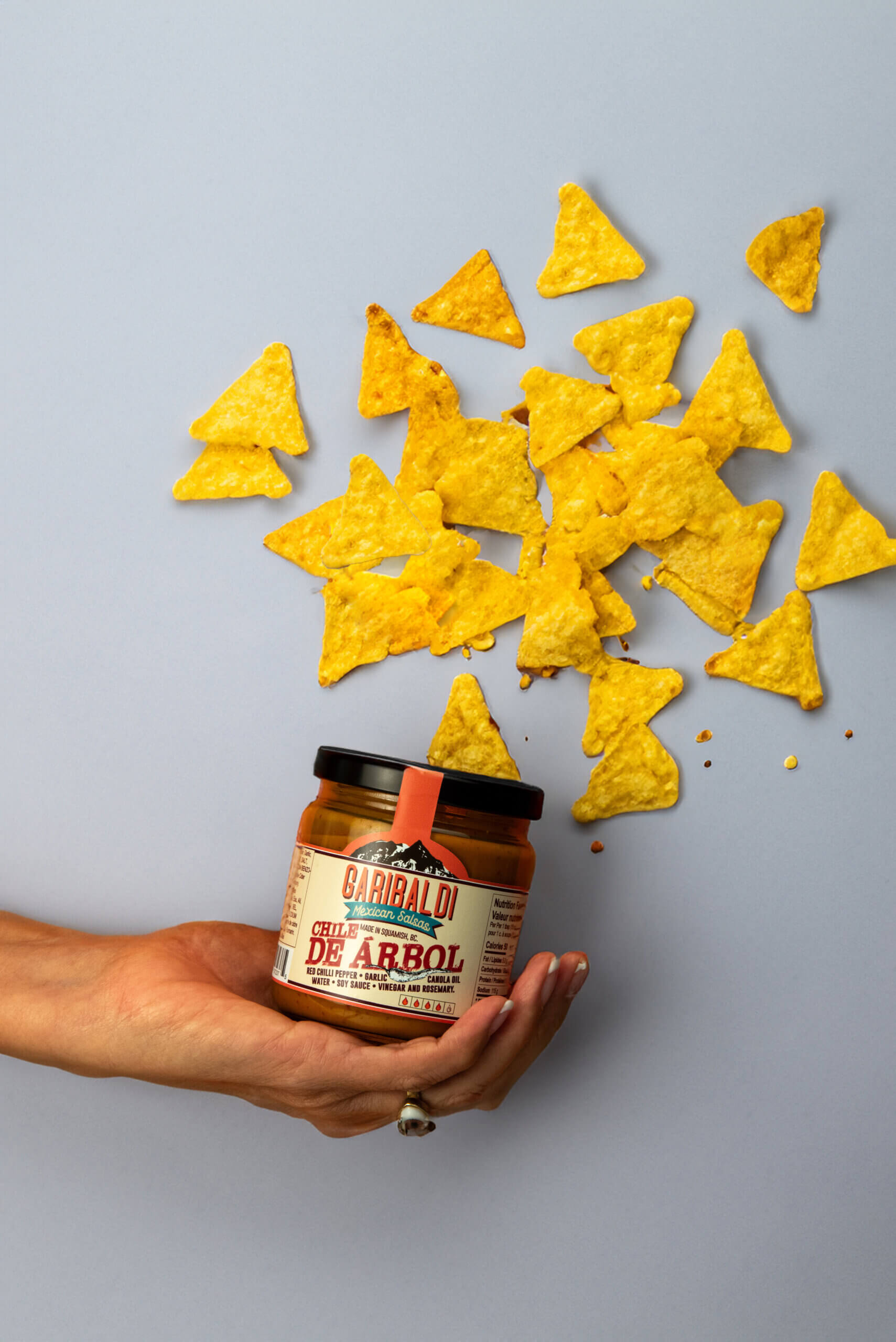salsa with nacho chips