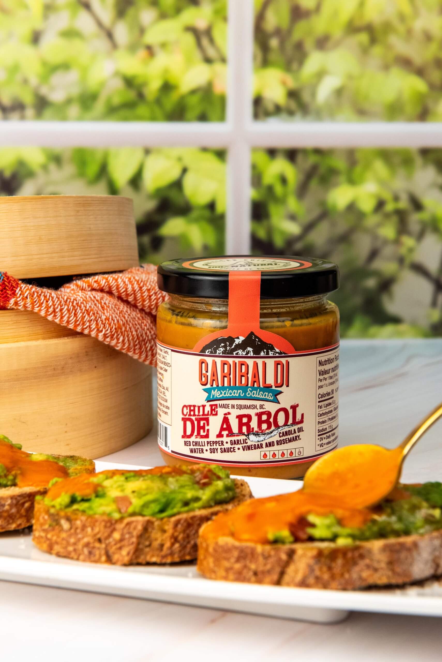 salsa with sandwich